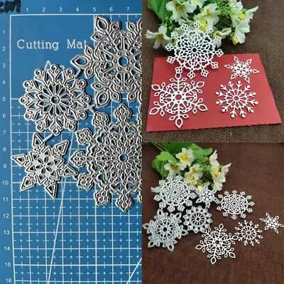 Snowflake Metal Cutting Dies Scrapbooking Paper Card Embossing Album Stencil DIY • $6.26