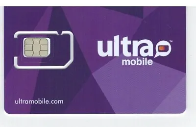 Ultra Mobile SIM Card  FREE SHIPPING No Plan Value - For New Number Or Port In • $6.99