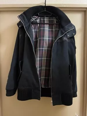 Burberry Blue Label Fur Hooded Jacket Nova Check Full Zip Men Size M Used • $73