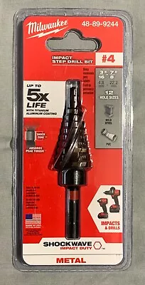 Milwaukee Shockwave #4 Impact Duty Step Drill Bit 48-89-9244 Brand New • $30