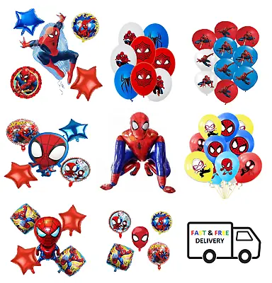 Spiderman Balloons Baby Spidey Foil Balloons Kids Birthday Party Decoration • £3.99