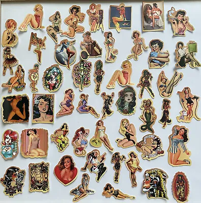 50 Pack Oldies Retro Vintage Sexy Pin-up Girl Vinyl Stickers Island Girls • $8.99
