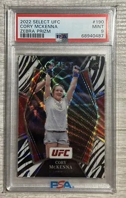 2022 Panini Select UFC  #190 Cory McKenna Zebra Prizm Rookie RC SSP PSA 9🔥 • $1.25