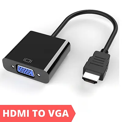 £3.45 • Buy HDMI Male INPUT To VGA Female OUTPUT Converter Adapter For PC DVD TV Monitor HD