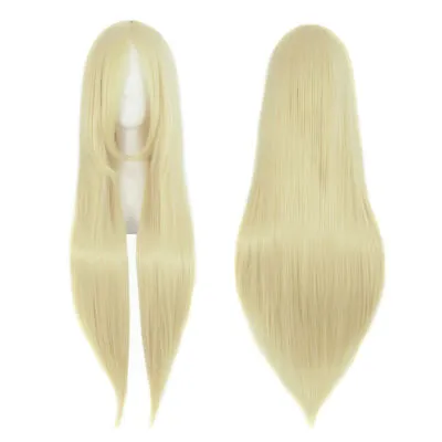 Womens Girls Long Straight Hair Wig Anime Party Wigs Fancy Dress Cosplay Costume • £13.99