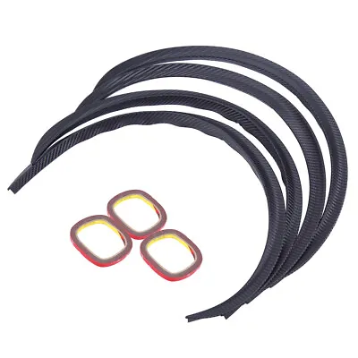 4x Car Wheel Eyebrow Arch Protector Trim Lips Fender Flares Carbon Fiber Look • $15.69