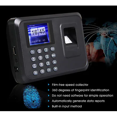 £56.99 • Buy Employee Attendance Clocking In Machine With Fingerprint Identification NEW UK