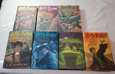 Complete Set HARRY POTTER First American Edition Hardcovers 1-7 JK Rowling • $84