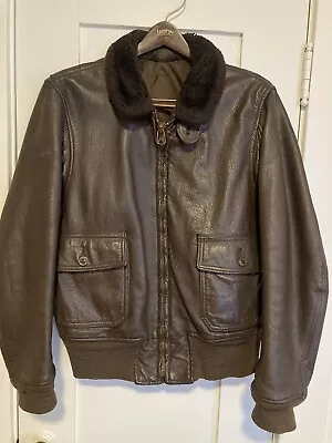 Vintage 1970’s Vietnam Era? G1 USN Leather Flight Jacket Men’s 42? • $150