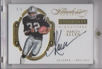 Marcus Allen 2016 Panini Flawless Football #LSMA Legendary Sigs AUTO #/5 • $53