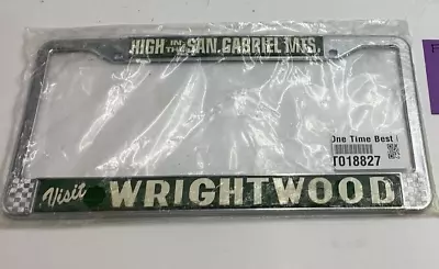 (qty 1) License Plate Frame- Wright Wood San Gabriel MTS • $18.74