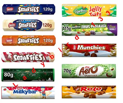 Giant Tube Smarties After Eight Milky Bar Aero Rolo Munchies Jelly Tots Fruits • £2.69