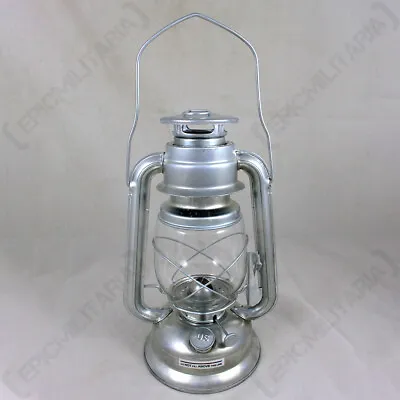 £13.95 • Buy Military KEROSENE OIL LAMP Camping Paraffin Lantern US Army Style POLISHED ZINC