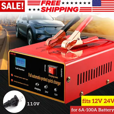 Maintenance Free Battery Charger 12V/24V 10A 140W Output For Electric Car NEW • $22.99
