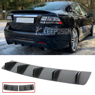 For Saab 9-2X 9-3 Carbon Look Rear Bumper Diffuser Splitter 10x Shark Fin Chin • $40.16