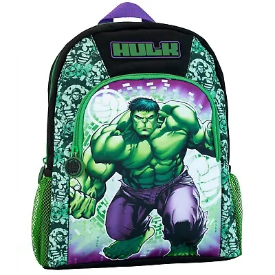 £19.99 • Buy Hulk Backpack Kids Boys School Bag Rucksack Marvel Avengers Green Childrens