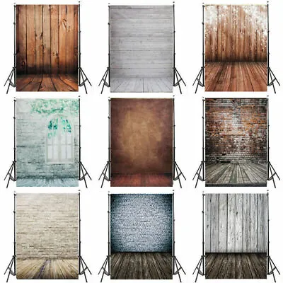 Vinyl Studio Wooden Floor Wall Photography Backdrop Photo Background Tool NEW • $17.89