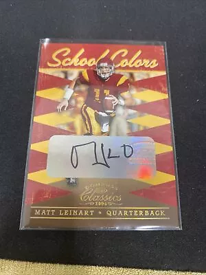 2006 Donruss Classics Matt Leinart School Colors Auto Autograph #24/25    USC • $99.99