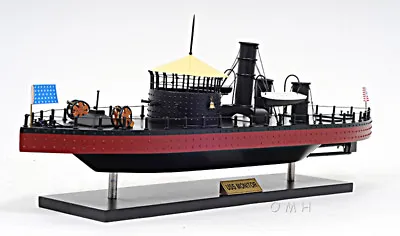 USS Monitor Civil War Ironclad Wooden Ship Scale Model 24  US Navy Warship Boat • $624.99