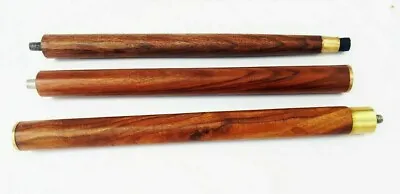 3 Fold Vintage Brass Wood Walking Stick Only For Cane Handle Only Wooden Shafts • $22