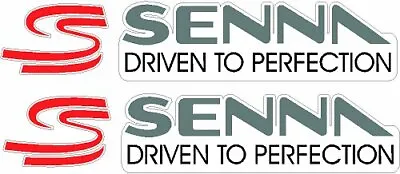 2 X Ayrton Senna Driven To Perfection Stickers Classic Car F1 Garage  • £5.49