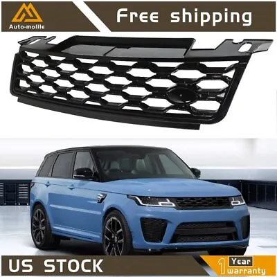 For 2018 2019 Range Rover Sport Full Gloss Black Grill Front Bumper Upper Grille • $154.69