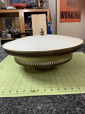 Vintage 16  Diameter Mid-Century Modern Saucer-Shaped Atomic Era Ceiling Light • $59.99