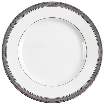 MIKASA WHITE PALATIAL PLATINUM SILVER EDGE Dessert Salad Lunch 8 1/4 Plate L3235 • $9.99