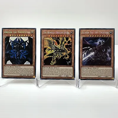 Yugioh | Egyptian God 3 Card Play Set - Prismatic Secret Rare - TN19-EN007-9 NM • $34.95