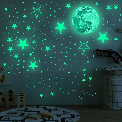 437PCS Glow In The Dark Luminous Stars & Moon Wall Stickers Decal Kid Room Decor • $7.27