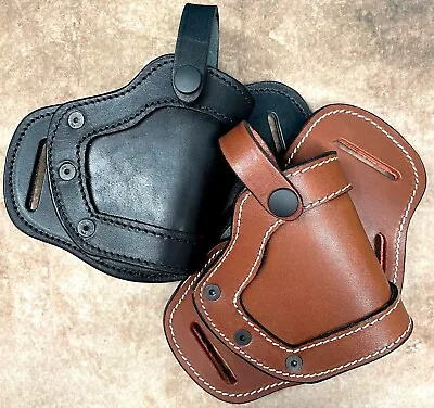 Right Hand SIDE Or SMALL OF BACK Leather Belt Holster CHOOSE GUN & COLOR • $51