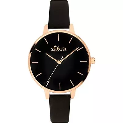 S.oliver Ladies Watch Wristwatch Leather SO-3660-LQ-1 • $31.58