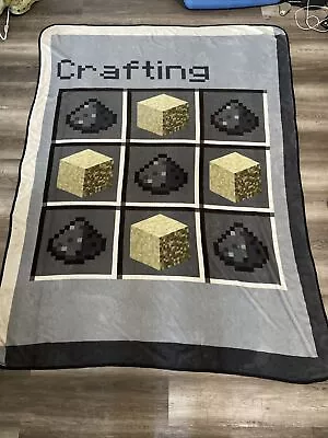 Minecraft Throw Blanket TNT Crafting Table 80”x58” • $22