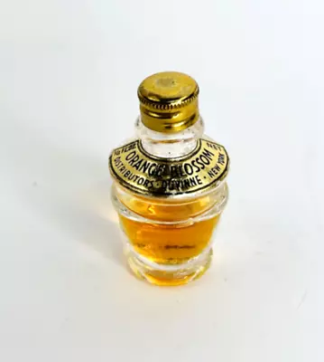 Mini Perfume Bottle Orange Blossom Vintage New York Art Deco Glass 1 5/8  Tall • $22.50