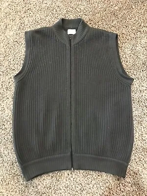 N Peal Cashmere Sweater Vest Full Zip Mens XL Gray READ • $99.99