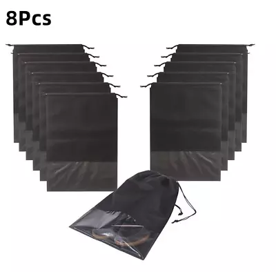 £4.99 • Buy 8Pcs Travel & Daily Shoe Bag Large Non-Woven Drawstring Shoes Storage Bags 