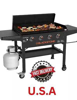 Portable Griddle Grill Hood Flat Top BBQ Hard Cover 36  4 Burner Cooking Station • $445.99