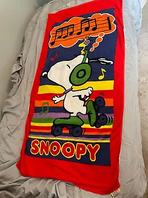 Vintage Snoopy Beach Towel Skating • $21.28