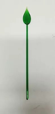 Art Glass Green Leaf Long Stem Glass Flower 8 3/4 -9 3/4  • $9.69