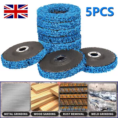 5×4.5  Poly Strip Disc Abrasive Wheel Paint Rust Removal Clean For Angle Grinder • £18.04