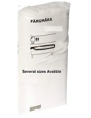 IKEA FÄRGMÅRA 100% Pure Cotton White Fitted Bed SheetChoice Of UK & Europe Size • £13.99