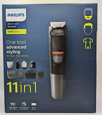 Philips Series 5000 AIl-in-one TRIMMER For Face Hair & Body 11-in-1 Grooming Kit • $80.02