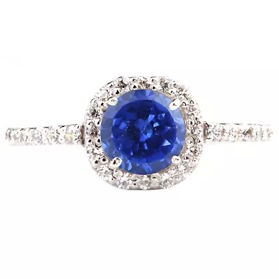 1.85Ct Round Cut 100% Natural Blue Tanzanite Women's Ring In 925 Sterling Silver • £142.80