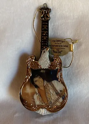 THE SUPERSTAR ELVIS PRESLEY MUSICAL GUITAR ORNAMENT Entertainer Of The Century 1 • $14.95