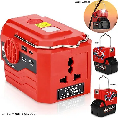 200W Portable Power Inverter For Milwaukee Portable Power Generator With USB 18V • $45.07