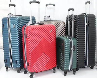 XL Large Suitcase 4 Wheel MEDIUM Lightweight ABS Hard Shell Luggage Cabin Case • £25.99