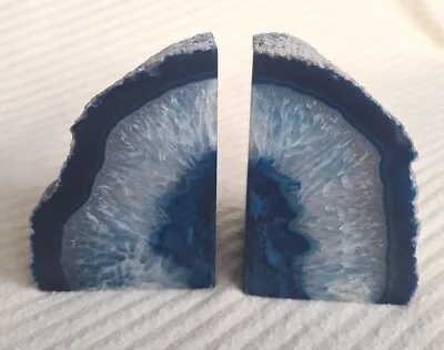 £38 • Buy Blue Agate Bookends. 1.27 Kg