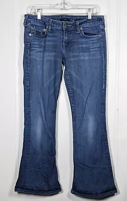 True Religion Jeans Womens Size 30 Carrie Flare Blue Denim Low Rise Vintage Y2K  • $39.99