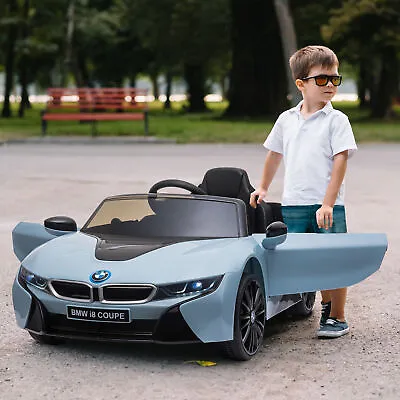 6V Battery Licensed BMW I8 Coupe Kids Ride-On Car Remote Lights Horn 3-8Yrs Blue • £145.95