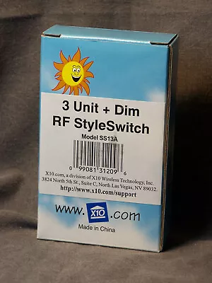 3 Unit + Dim RF Styles Switch Model SS13A X10 Wireless Technolgy New In Box • $19.99